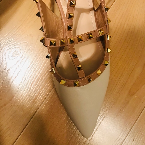 NWB Cream, pink & gold strappy flat sandals - Picture 7 of 7